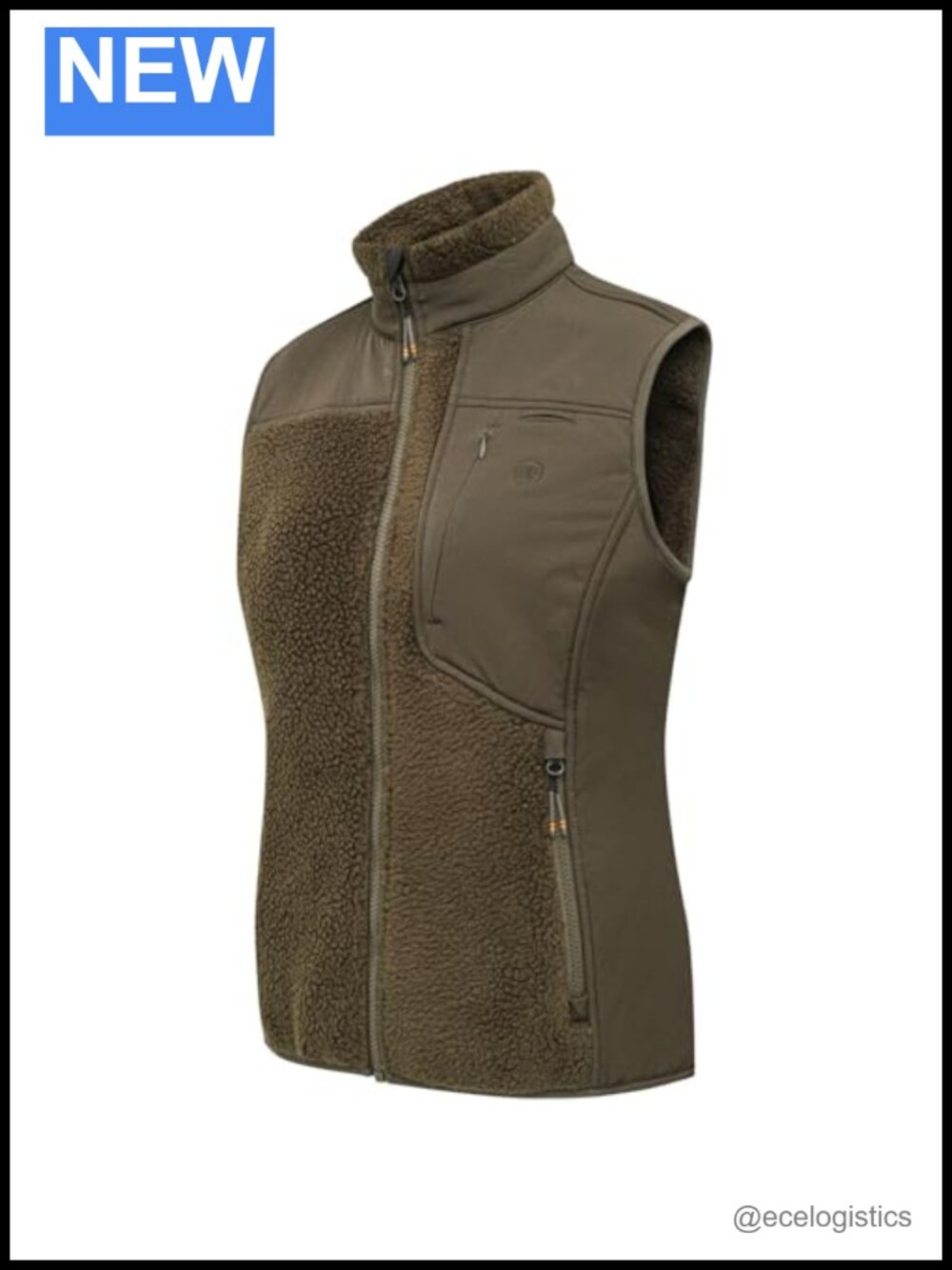 Sherpa Fleece Vest Sleeveless Insulated Outdoor Hunting Zip Front